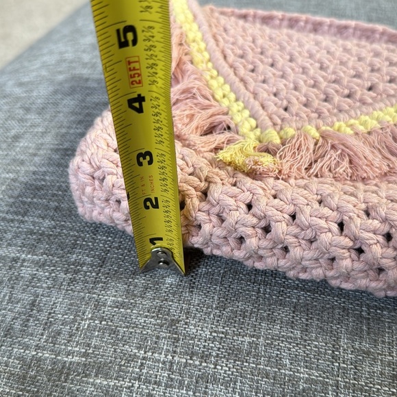 Handmade macrame clutch/bag - Dusty Pink - Picture 9 of 9